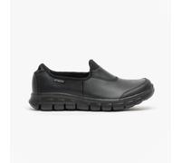 Skechers Work SURE TRACK Womens Workwear Slip-On Shoes-Black