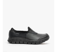 Skechers Work SURE TRACK Womens Workwear Slip-On Shoes-Black