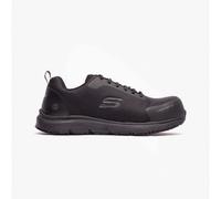 Skechers Work ULMUS Mens Workwear Lace-Up Trainers-Black