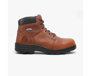 Skechers Work WORKSHIRE Mens Workwear Lace-Up Boots-Brown