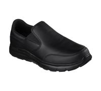 Skechers Mens Flex Advantage Sr - Bronwood Slip On Trainers, Black Leather, 13 UK