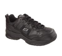 Skechers Men's Soft Stride Grinnel Trainers, Black Leather/Black Mesh, 13 UK