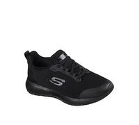 Skechers Squad SR Workwear Slip Resistant Trainers - Black, Black, Size 4, Women Black