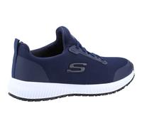 Skechers Womens Squad Slip Resistant Lace Up Safety Trainers - Navy - Size UK 9
