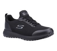 Skechers Squad Womens Wide Fit Slip Resistant Work Shoes Black Size 3