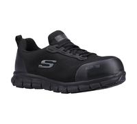 Skechers Jixie Alloy Toe Work Trainers Ladies - Black black 4 (37)