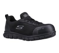 Skechers Jixie Alloy Toe Work Trainers Ladies - Black black 6 (39)
