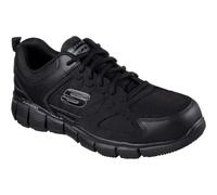 Skechers Workwear Telphin Sanphet Leather Mens Black Safety Trainers - Size UK 11
