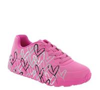 Skechers x JGoldcrown Girls Uno Lite Metallic Love Trainers Hot Pink 314067 (Pink, UK Footwear Size System, Big Kid, Numeric, Medium, 5)
