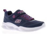 Skechers Younger Girls Trainers Sola Glow Lace Up navy UK Size