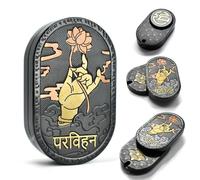 SKEDC Buddha Hand Fidget Slider,Stainless Steel EDC Fidget Toys, Tactile Feedback The Click was Clear,Best Gadget for Men (Black)