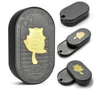 SKEDC Cat Fidget Slider, Stainless Steel EDC Fidget Toy for Adults,Sensory Executive Desk Toy to Keep Focus, Stress & Anxiety Relief Gadget for Men (Black)