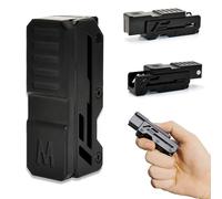 SKEDC Machine Soul Fidget Toy for Adults, Metal Fidget Slider Fidget Clicker Toy, Simulated Loading & Ratchet Play Stress Relief Toy ADHD Tools Cool Gadgets for Men (Black 2nd Gen)