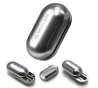 SKEDC Mech Egg Fidget Slider,Metal Fidget Toys,EDC Clicky Office Slider Fidget Desk Toys for Adults ,Fidget Toys Adults Anxiety for ADHD/Add/Autism (Silver)