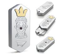 SKEDC Plane Fidget Slider, with Ratchet-Like Sound & Vibration Feedback, Plastic EDC Fidget Toys Adults Stress Relief Toy ADHD Tools, Best Gadgets for Men (Aluminum Silver)