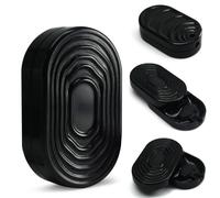 SKEDC Ripple Mechanical Fidget Slider - Stainless Steel EDC Fidget Toy for Adults, Stress Relief Tool for Home & Office, Executive Desk Toy, Ideal Gift for ADHD/Add/Autism Users (Black)