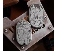 SKEDC Titanium Dragon Fidget Slider, Fidget Toys, Office Fidget Toys for Desk Adult,Mechanical Fidget Slider, Suitable for Attention Deficit Disorder (Titanium Grey)