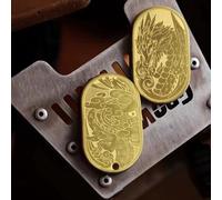 SKEDC Titanium Dragon Fidget Slider, Fidget Toys, Office Fidget Toys for Desk Adult,Mechanical Fidget Slider, Suitable for Attention Deficit Disorder (Steel Gold)