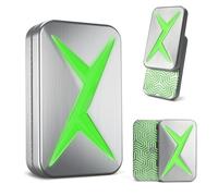 SKEDC Trackless Fidget Slider, Metal Fidget Toys for Adults Trackless Fidget Slider Haptic Coin, EDC Fidget Toy Stress Relief Toy ADHD Tools Gadgets for Men (Luminous Green)