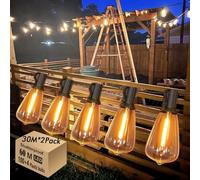 Skeerei 60M Outdoor Festoon Lights Mains Powered Led Garden String Lights