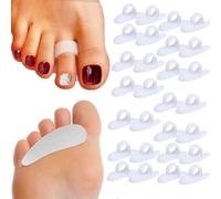 Skeerthy 20 Pieces Gel Hammer Toe Crest Cushions, Right/Left Hammertoe Gel Support Pads, Toe Separators for Overlapping Toes - Claw Toe Pads Reduces Toe & Foot Discomfort