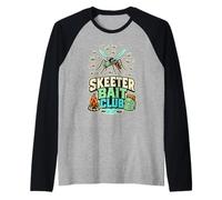 Skeeter Bait Club Camping Outdoors Raglan Baseball Tee