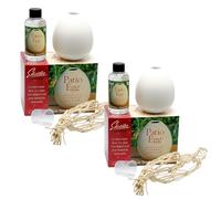 Skeeter Screen 90760R Patio Egg Diffuser - Decorative Essential Oil Set with 3-Month Supply - No Flame or Power - Includes Beaker & Netting - Patios, Garages, Stables - Covers Up to 300 Sq Ft (2 Pack)