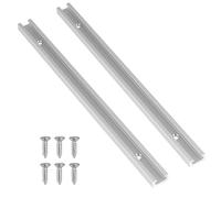 Skelang 2 Pcs T-Track Slot, 30 Cm T-Track Rails, Aluminum T-Channel with Screws, Predrilled Mounting Holes for Woodworking Jigs and Fixtures, DIY Router Table, Drill Press Table, Workbench