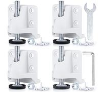 Skelang 4-Pack Furniture Levelling Feet, Lifting Leveller with Lock Nut and Screws, M10 Adjustable Feet for Workbench, Cabinet, Table, Each Loading Capacity 600Lbs (White)
