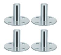 Skelang 4 Pcs Broad Brimmed Top Hat Caster Socket, Metal Casters Sleeves, Wheel Socket Round Inserts for 7/16 in Grip-Ring Stem Caster, Chair Legs, Piano, Furniture and Musical Equipment Replacement