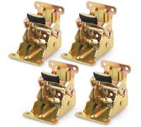 Skelang Foldable Bracket, Self-Lock Hinge Hardware with Screws Lock Extension for Folding Table Leg, Bed Leg, Workbench, Colored Zinc, Pack of 4