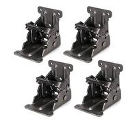 Skelang Foldable Bracket, Self-Lock Hinge Hardware with Screws Lock Extension Support for Table Leg, Bed Leg, Workbench, Pack of 4