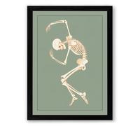 Skeletal Form in Motion Modern Framed Wall Art Print A3 (42×29.7cm) Black, Wall Decor for Living Room, Bedroom, Office & Home, Ready to Hang, Art Gift