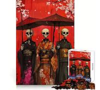 Skeletal Geishas 1000 Piece Jigsaw Puzzle for Adults Brain Challenge Toy Group Play Clear Cut Lovely Present 50x75cm