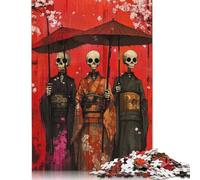 Skeletal Geishas Jigsaw Puzzles for Adults 1000 Pieces, Jigsaw Puzzles Adult Intellective Educational Toy DIY Puzzles 1000pcs (75x50cm)
