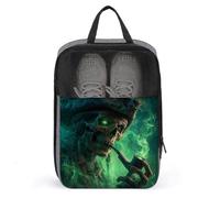 Skeletal Pirate with One Glowing Eye Shoe Bag for Travel Daily Use Anti-dust Storage Carrier Golf Shoe Pouch