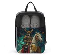 Skeletal Samurai Fantasy Aesthetic Shoe Bag for Travel Daily Use Anti-dust Storage Carrier Golf Shoe Pouch