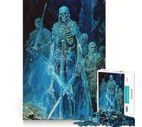 Skeletal Warriors in A Cave 1000 Piece Jigsaw Puzzles for Adults Teenagers Memory Upgrade Light Relax Sharp Cut Lovely Gift 50x75cm