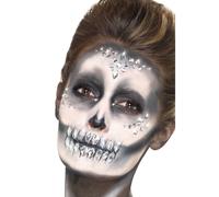 Skeleton Accessories Adults Halloween Gloves Tights Fancy Dress Ladies