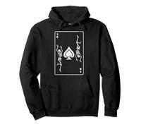 Skeleton Ace Of Spades Poker Gambler Card Player Gothic Pullover Hoodie
