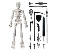 Skeleton Action Figure - 3.5x1.5x13cm Articulated Anatomy Model Ornament, Poseable Bone Character Decoration For Indoor Outdoor Displays | Teaching Demonstrations, Home Shelf Styling, Workplace Decors