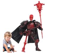 Skeleton Action Figure Articulated Knight Skull Fidget Toys 360° Joints Movable Model Customizable Collectible Toy Desktop Decoration Gift For Adult Collectors