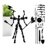 Skeleton Action Figure - Fully Articulated Joints, 5.31 Inch Full Body Model, Magnetic Interactivity ABS Frame With Detailed Skull | Figurine Sculpture For Boys Plus Girls Teens Collectors