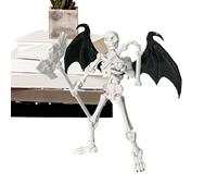 Skeleton Action Figure Movable - 13cm Decoration Figure for Halloween and Fantasy Display, Realistic Articulated Model with Flexible Joints, Collectible Toy for Creative Play, Nightstand