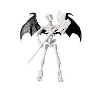 Skeleton Action Figure Movable, with Articulated Design, 13cm, Realistic Skeleton Figure, Creative Poseable Toy, Artistic Reference, for Halloween, Desk or Nightstand