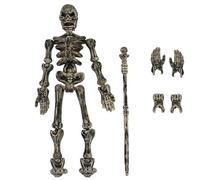 Skeleton Action Figure, Multi-jointed Movable Skeleton Toy with Weapons, Plastic Action Figure for Collectors Desktop Decorations