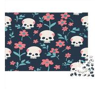 Skeleton Aesthetic 1000 Piece Jigsaw Puzzles For Adults And Kids Jigsaw Puzzle Gifts Recycled Cardboard Jigsaws 1000 Pieces for Adults And Children 1000pcs (75x50cm)