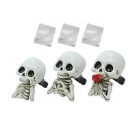 Skeleton Air Clip - Truck Ornament, Resin Design | Vehicle Freshener Holder Usage Features Workplace Novelty Enhancer Travel Vibe Funny Character Vent Attachment Smell Booster Festive Spirit Creepy