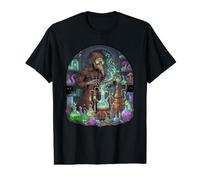 Skeleton Alchemist Laboratory Heavy Metal Rock Dark Fantasy Value Graphic T-Shirt