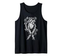 Skeleton Anatomical Heart Dark Romance Alt Grunge Emo Tank Top